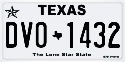 TX license plate DVO1432