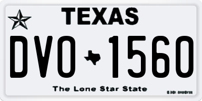 TX license plate DVO1560