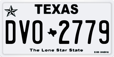 TX license plate DVO2779