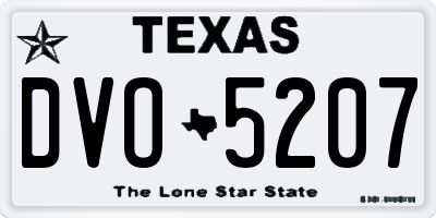 TX license plate DVO5207