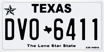 TX license plate DVO6411