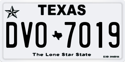 TX license plate DVO7019