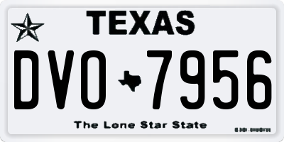 TX license plate DVO7956