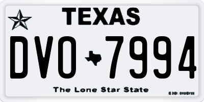 TX license plate DVO7994