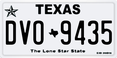 TX license plate DVO9435