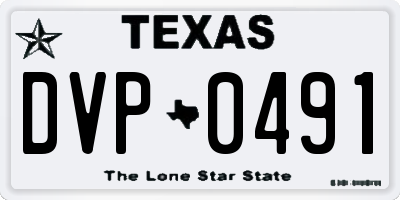 TX license plate DVP0491