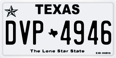 TX license plate DVP4946