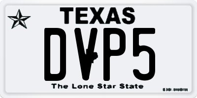 TX license plate DVP5