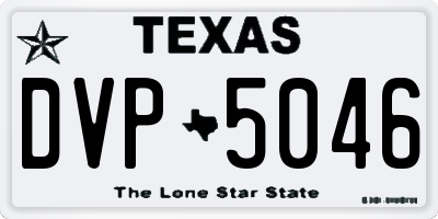 TX license plate DVP5046