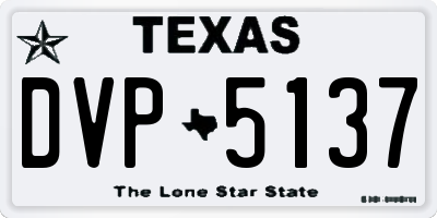 TX license plate DVP5137