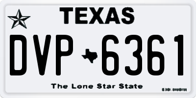 TX license plate DVP6361