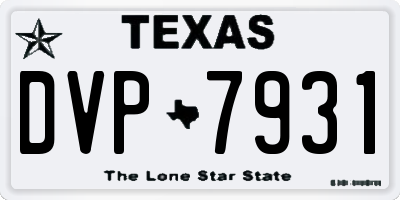 TX license plate DVP7931
