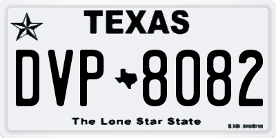 TX license plate DVP8082