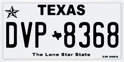 TX license plate DVP8368
