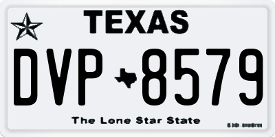TX license plate DVP8579