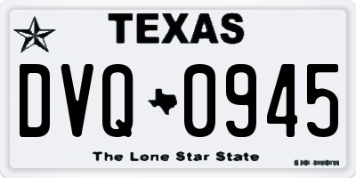 TX license plate DVQ0945