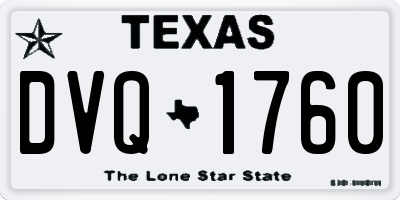 TX license plate DVQ1760