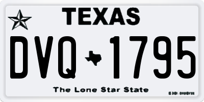 TX license plate DVQ1795