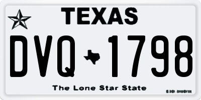 TX license plate DVQ1798