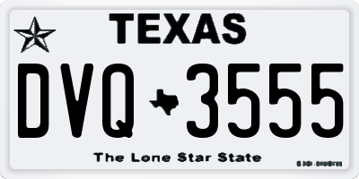 TX license plate DVQ3555