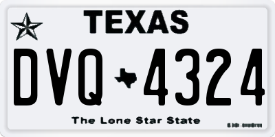 TX license plate DVQ4324