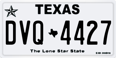 TX license plate DVQ4427