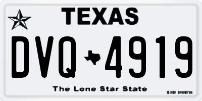 TX license plate DVQ4919