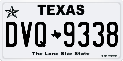 TX license plate DVQ9338
