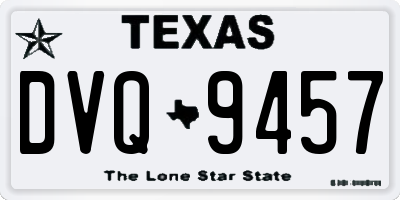 TX license plate DVQ9457