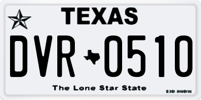 TX license plate DVR0510