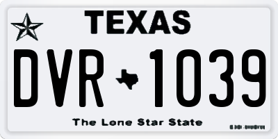 TX license plate DVR1039