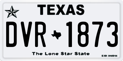 TX license plate DVR1873