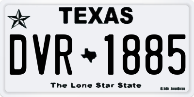 TX license plate DVR1885