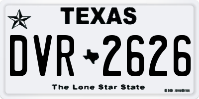 TX license plate DVR2626