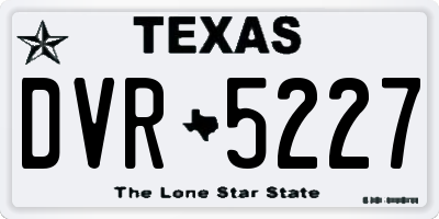 TX license plate DVR5227