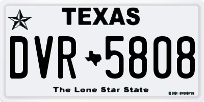 TX license plate DVR5808