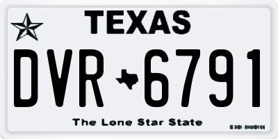 TX license plate DVR6791