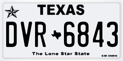 TX license plate DVR6843