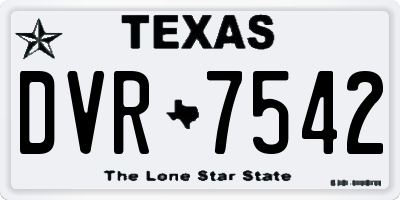 TX license plate DVR7542