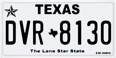 TX license plate DVR8130
