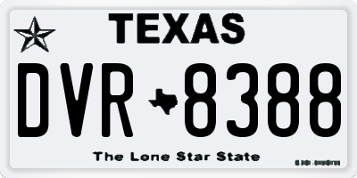 TX license plate DVR8388