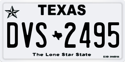 TX license plate DVS2495