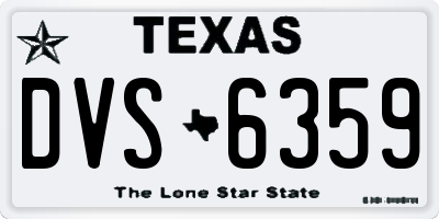 TX license plate DVS6359