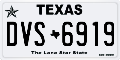 TX license plate DVS6919