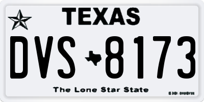 TX license plate DVS8173