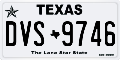 TX license plate DVS9746