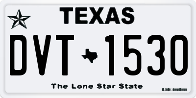 TX license plate DVT1530