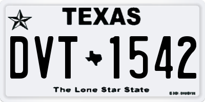 TX license plate DVT1542