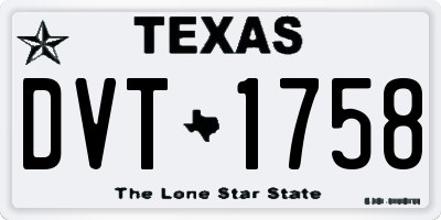TX license plate DVT1758