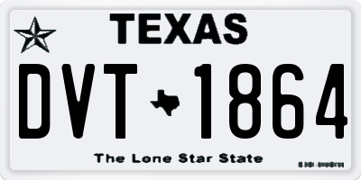 TX license plate DVT1864